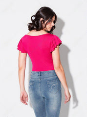 KOTTY Casual Solid Women Pink Top 