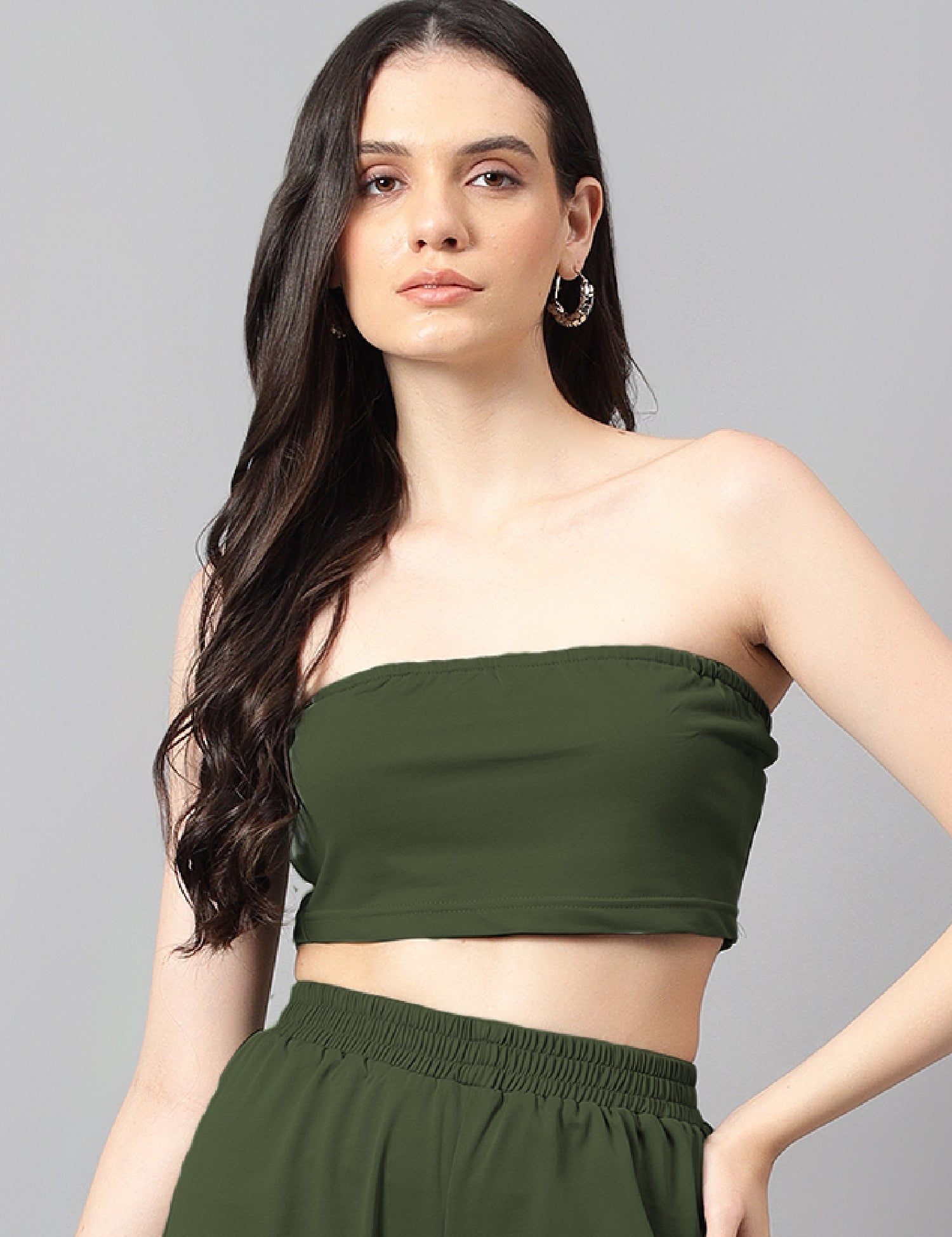 KOTTY Casual Solid Women Green Top 