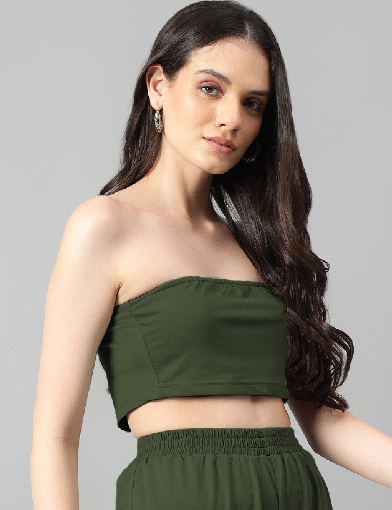 KOTTY Casual Solid Women Green Top 