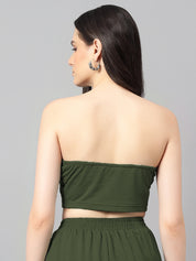 KOTTY Casual Solid Women Green Top 