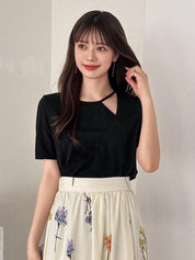 KOTTY Casual Solid Women Black Top 