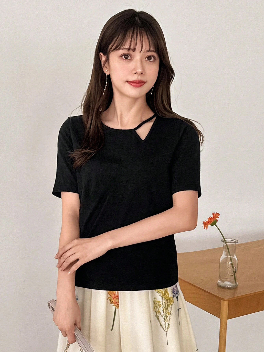 KOTTY Casual Solid Women Black Top 