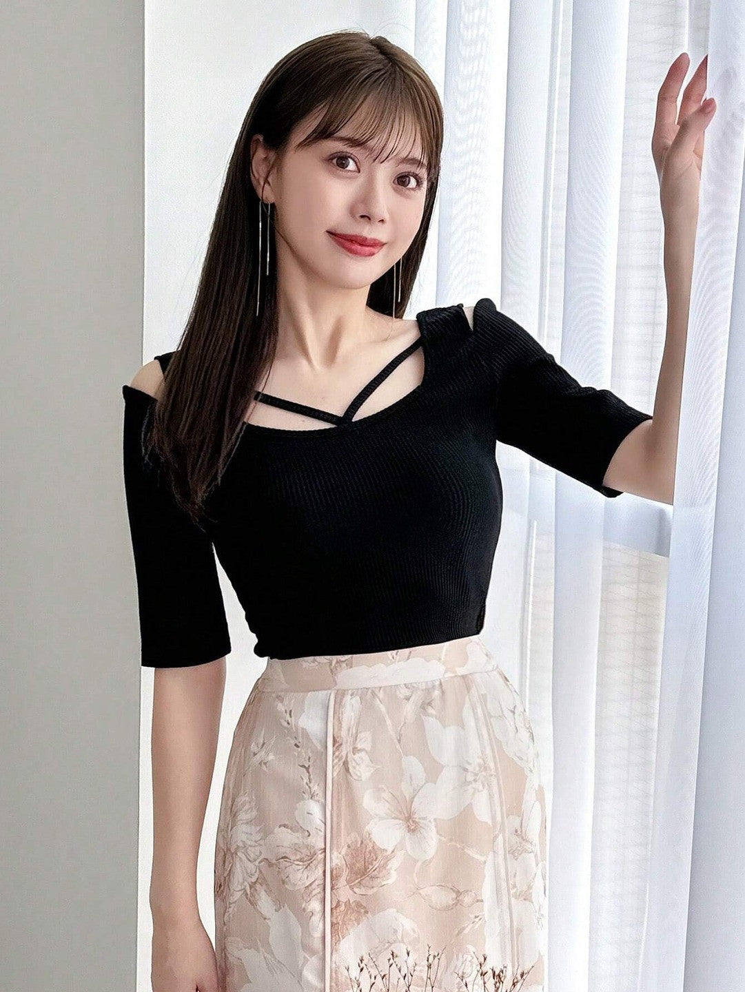 KOTTY Casual Solid Women Black Top 