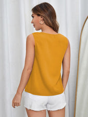 KOTTY Casual Solid Women Yellow Top 