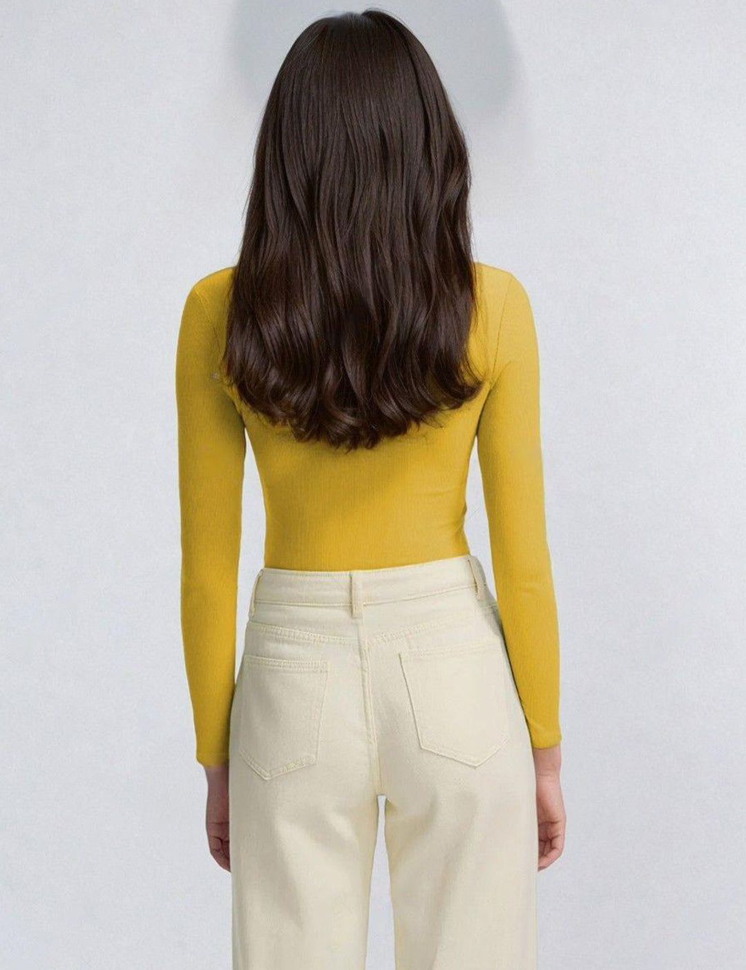 KOTTY Casual Solid Women Yellow Top 