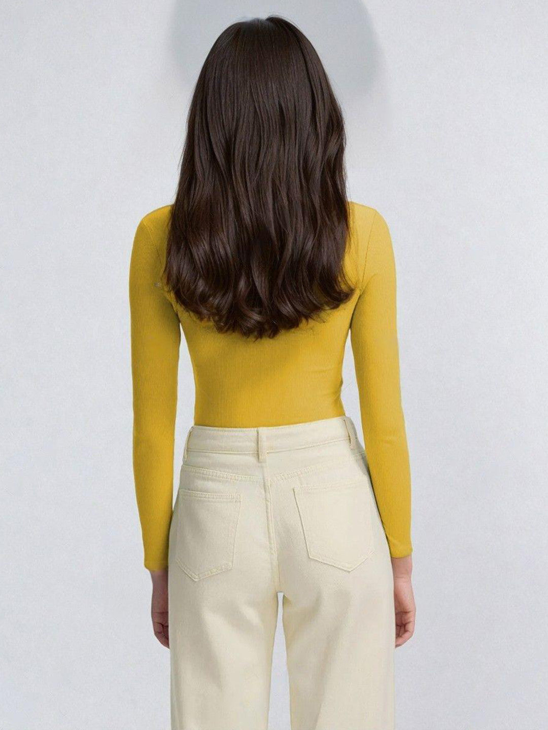 KOTTY Casual Solid Women Yellow Top 