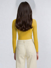 KOTTY Casual Solid Women Yellow Top 
