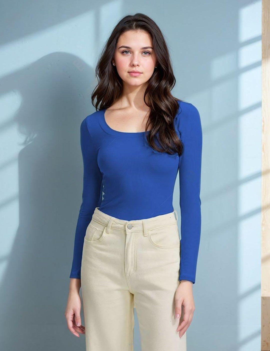 KOTTY Casual Solid Women Blue Top 