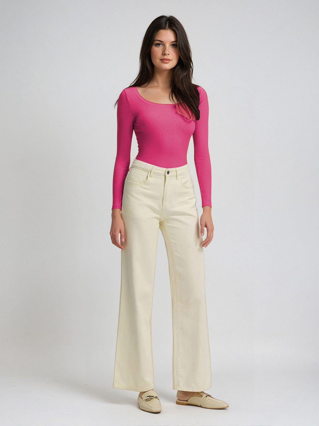 KOTTY Casual Solid Women Pink Top 