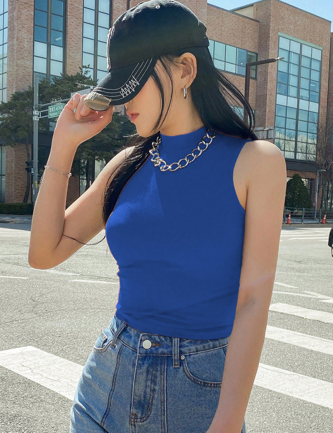 KOTTY Casual Solid Women Blue Top 