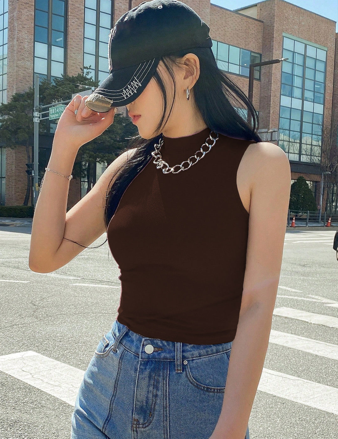 KOTTY Casual Solid Women Brown Top 