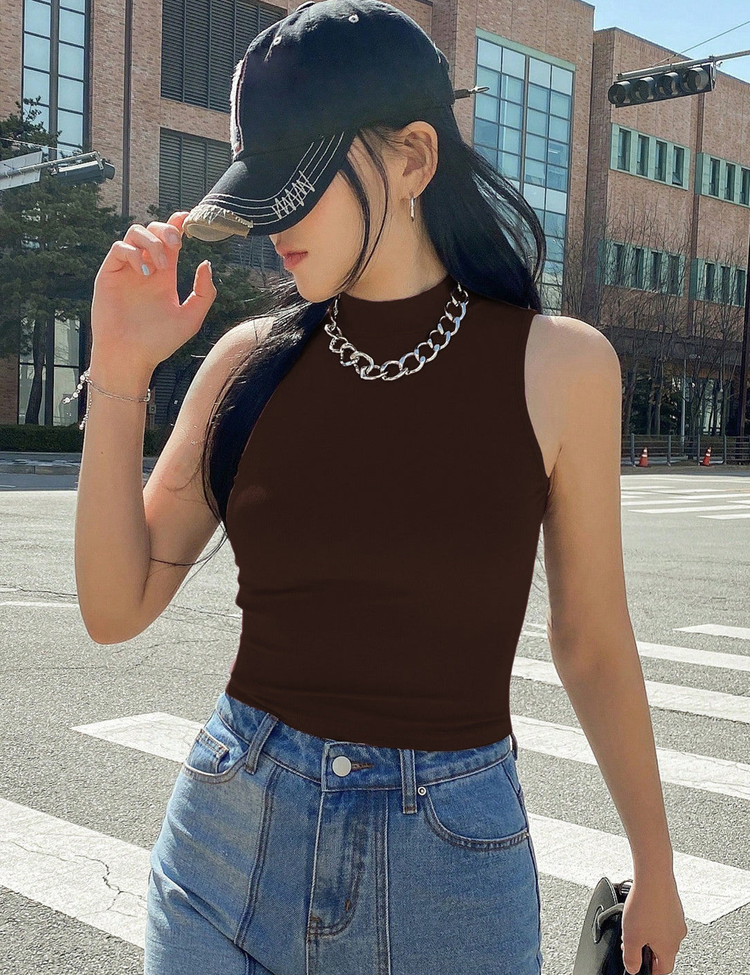 KOTTY Casual Solid Women Brown Top 