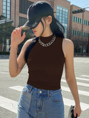 KOTTY Casual Solid Women Brown Top 