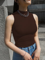 KOTTY Casual Solid Women Brown Top 