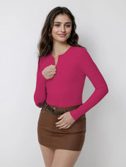 KOTTY Casual Solid Women Pink Top 