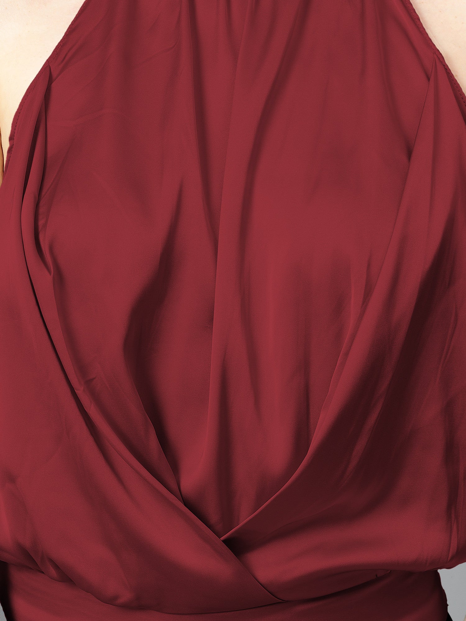KOTTY Casual Solid Women Maroon Top 