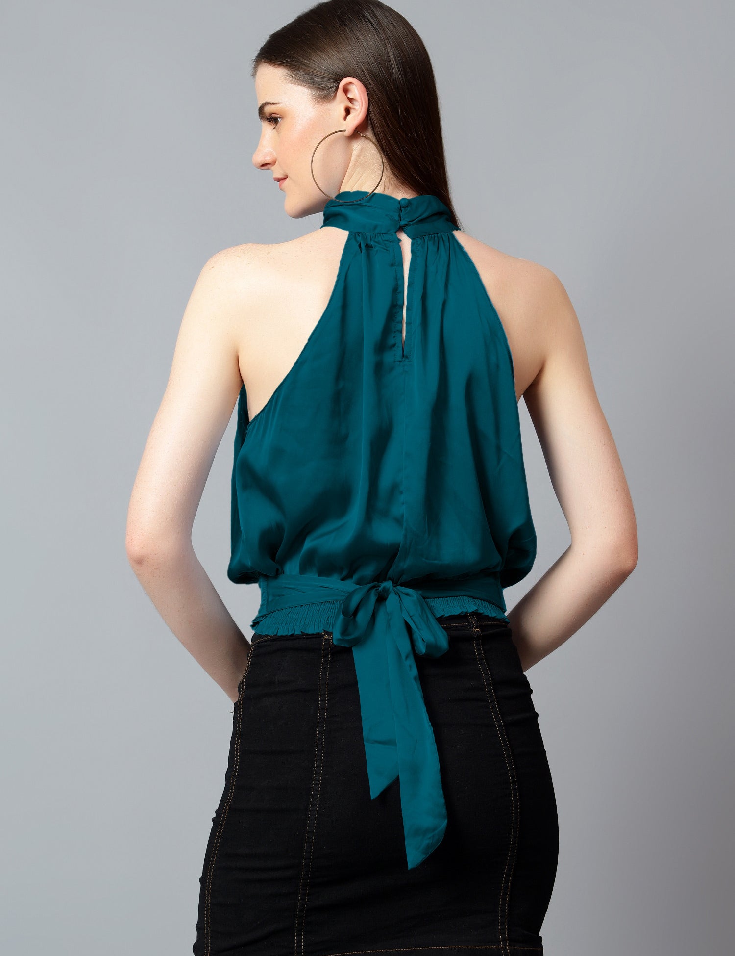 KOTTY Casual Solid Women Blue Top 