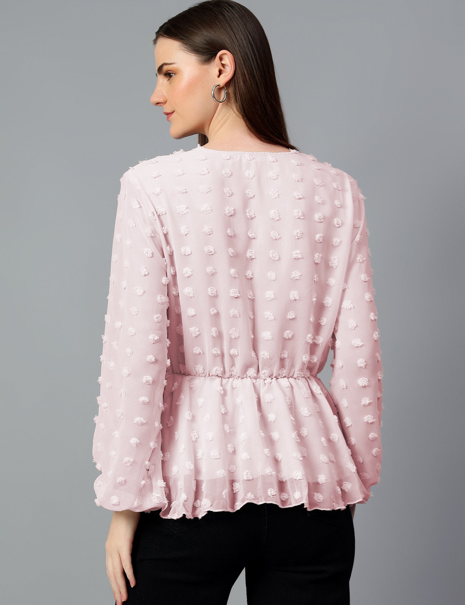 KOTTY Casual Solid Women Pink Top 