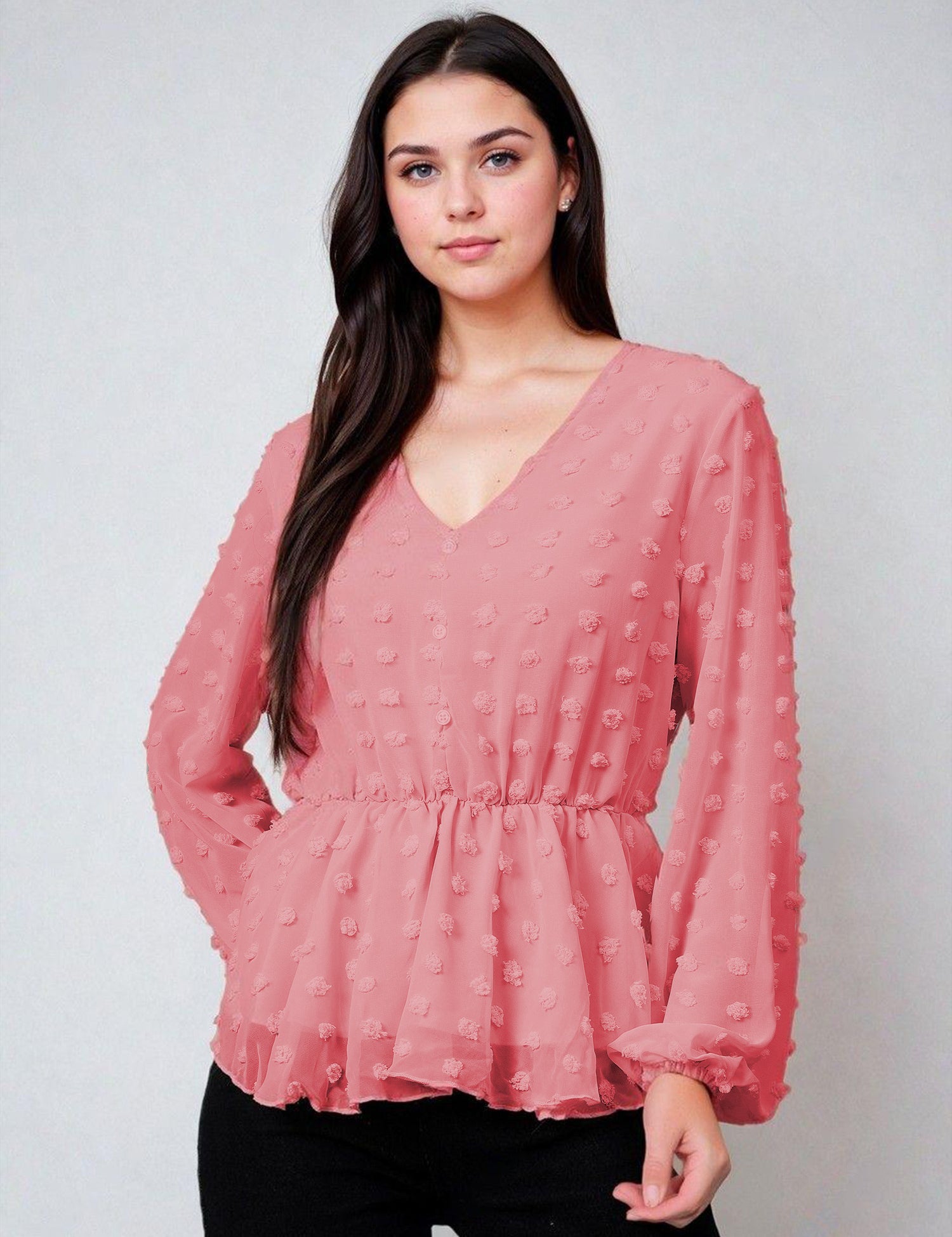 KOTTY Casual Solid Women Pink Top 