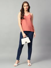 KOTTY Casual Solid Women Pink Top 