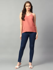 KOTTY Casual Solid Women Pink Top 