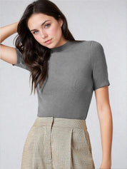 KOTTY Casual Solid Women Grey Top 