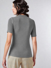 KOTTY Casual Solid Women Grey Top 