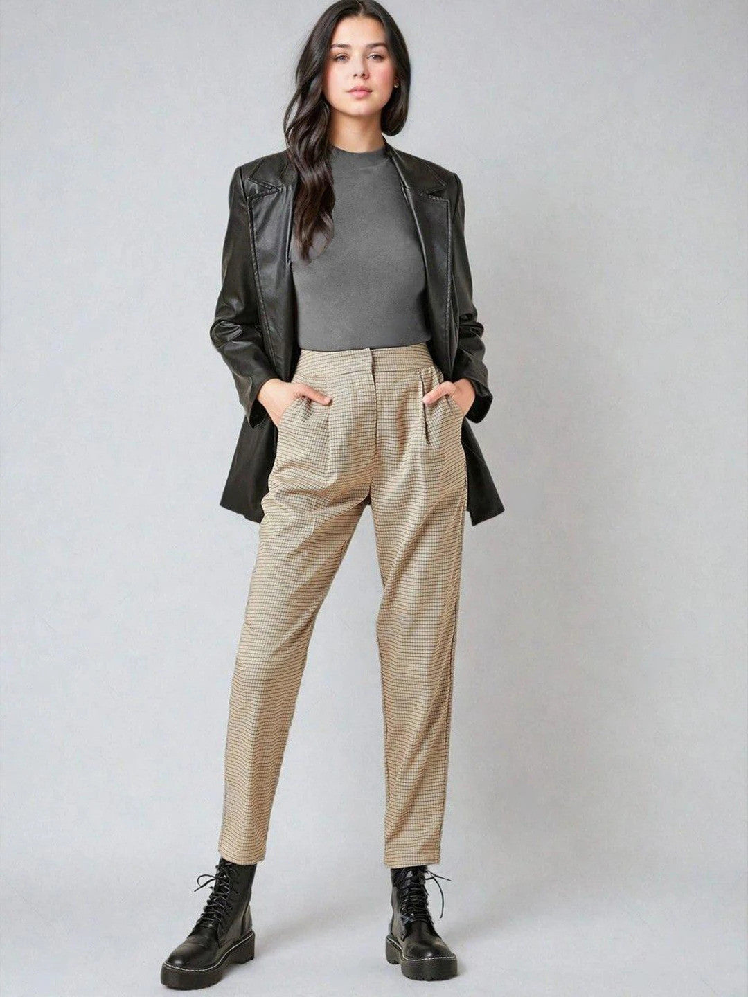 KOTTY Casual Solid Women Grey Top 