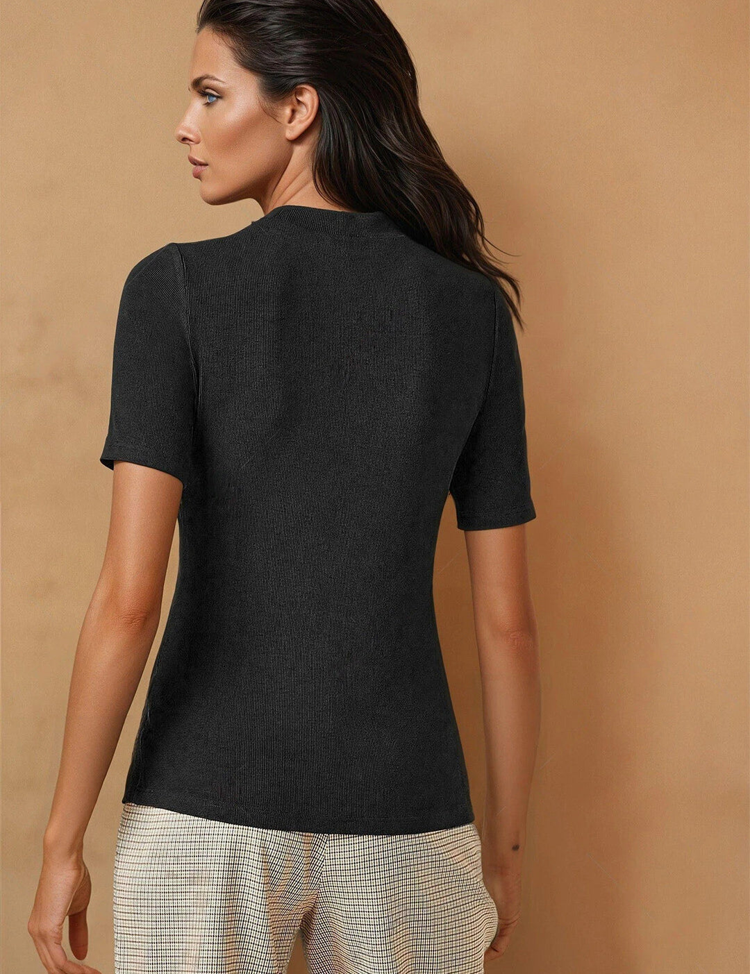 KOTTY Casual Solid Women Black Top 