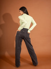 KOTTY Casual Solid Women Green Top 
