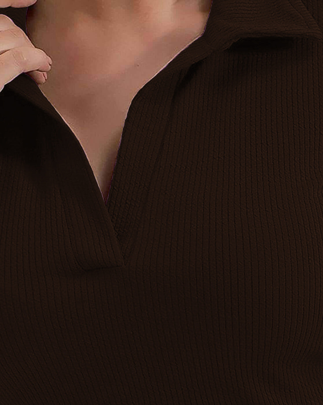 KOTTY Casual Solid Women Brown Top 