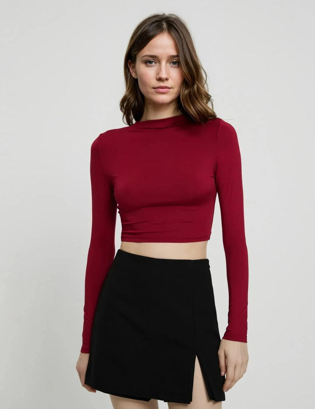 KOTTY Casual Solid Women Maroon Top 