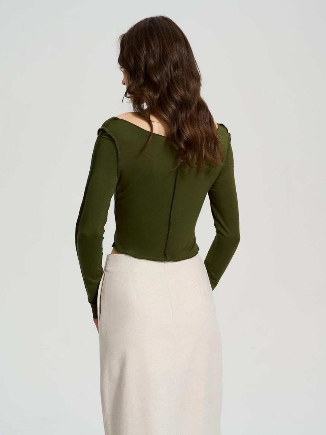 KOTTY Casual Solid Women Green Top 