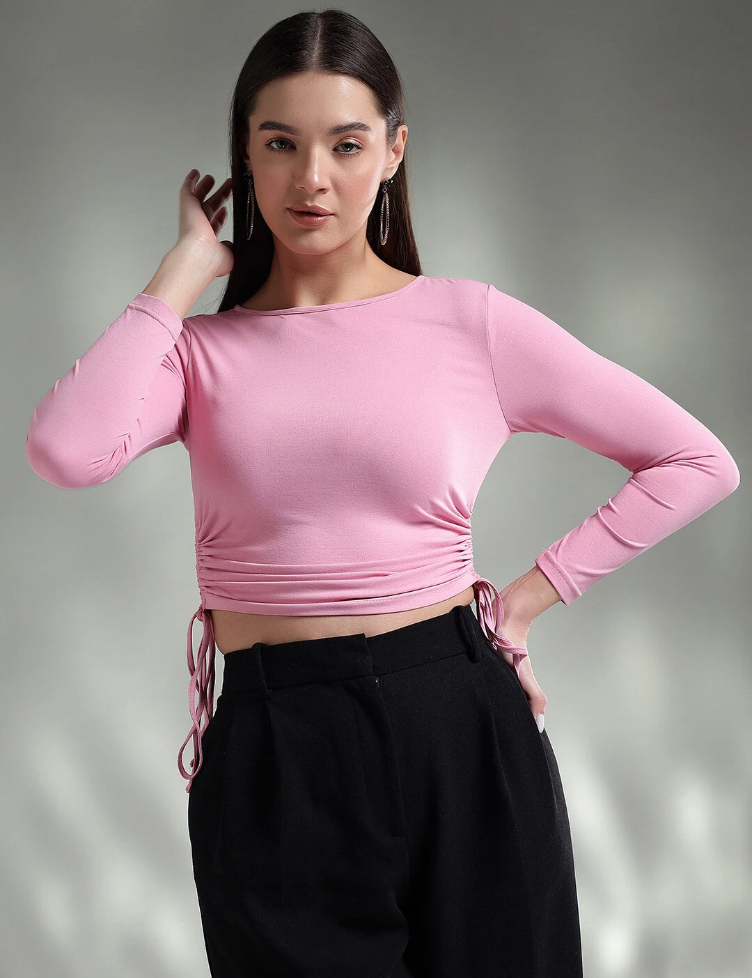 KOTTY Casual Solid Women Pink Top 