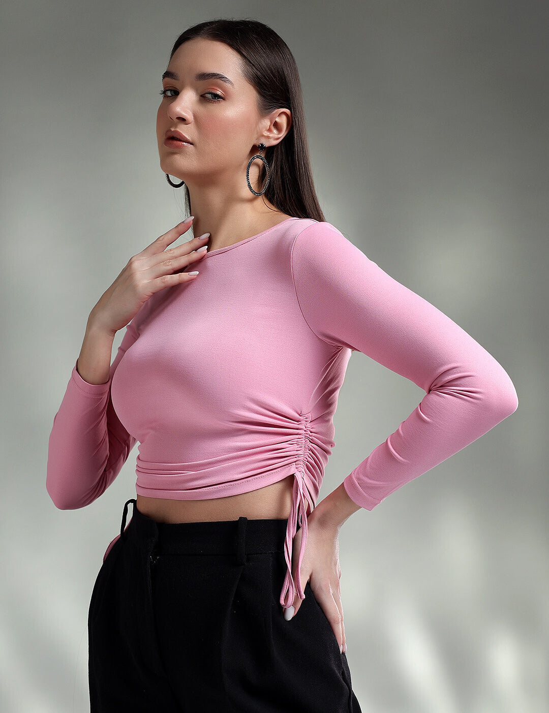 KOTTY Casual Solid Women Pink Top 