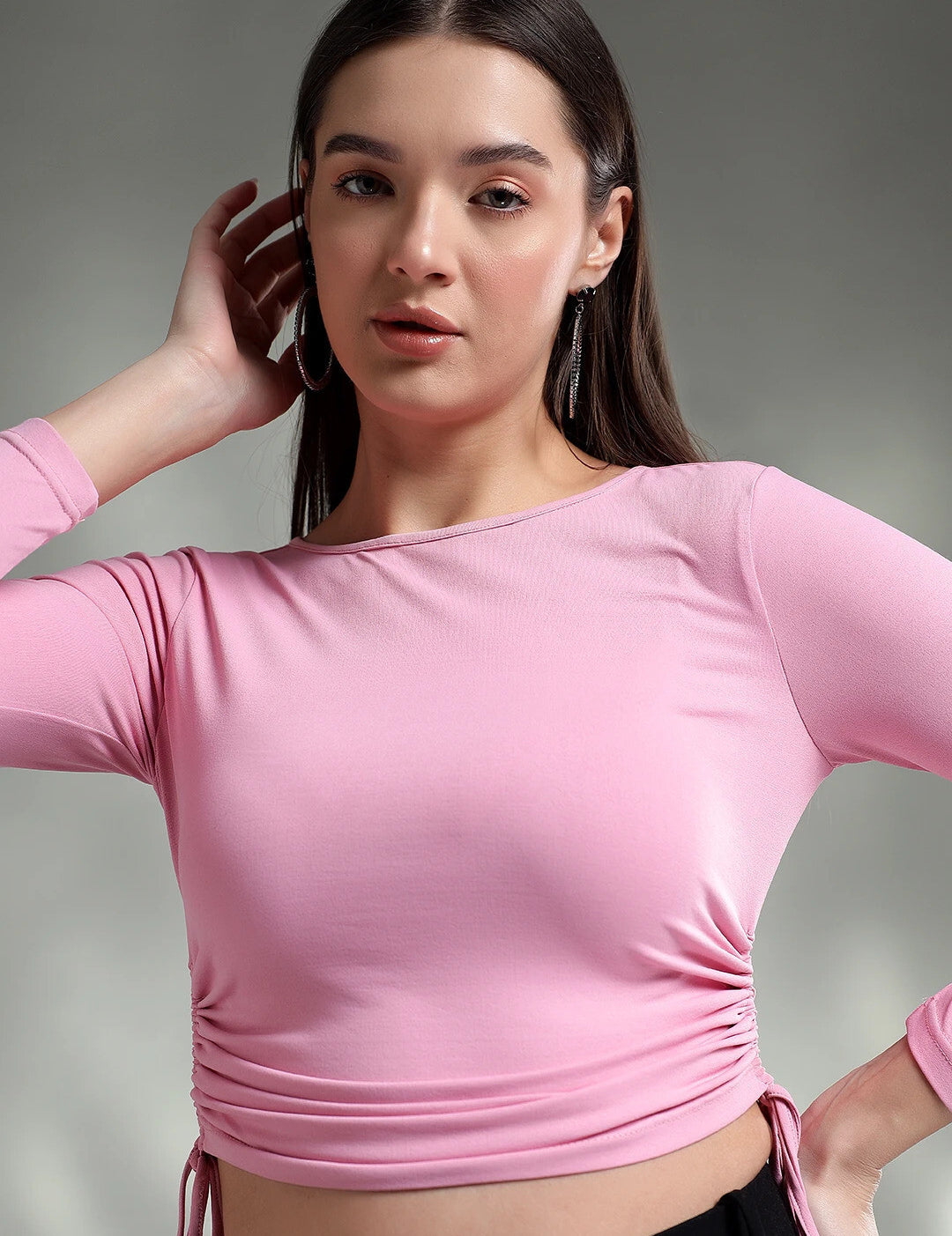KOTTY Casual Solid Women Pink Top 