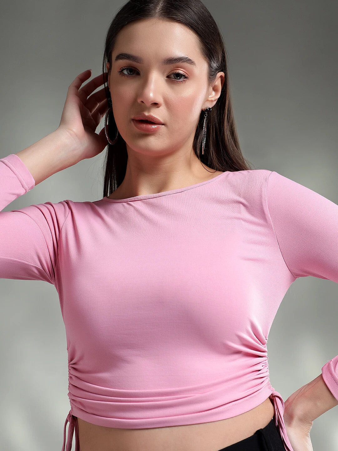 KOTTY Casual Solid Women Pink Top 
