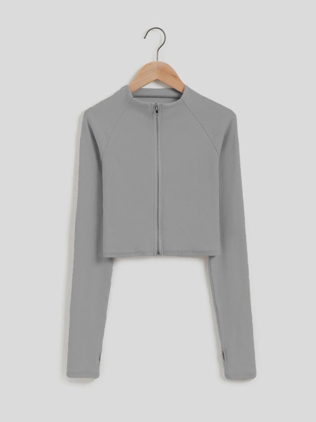 KOTTY Casual Solid Women Grey Top 