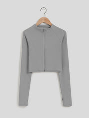 KOTTY Casual Solid Women Grey Top 