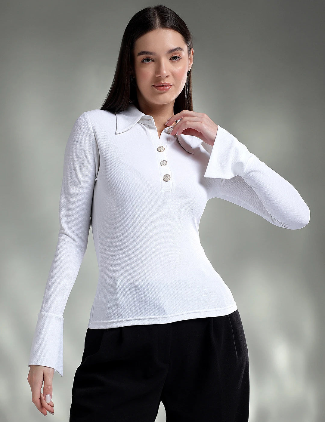 KOTTY Casual Solid Women White Top 