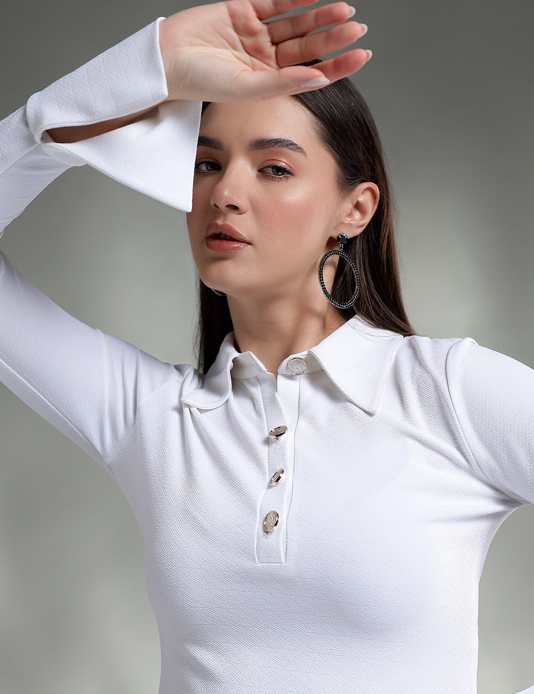 KOTTY Casual Solid Women White Top 