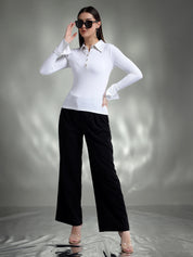 KOTTY Casual Solid Women White Top 