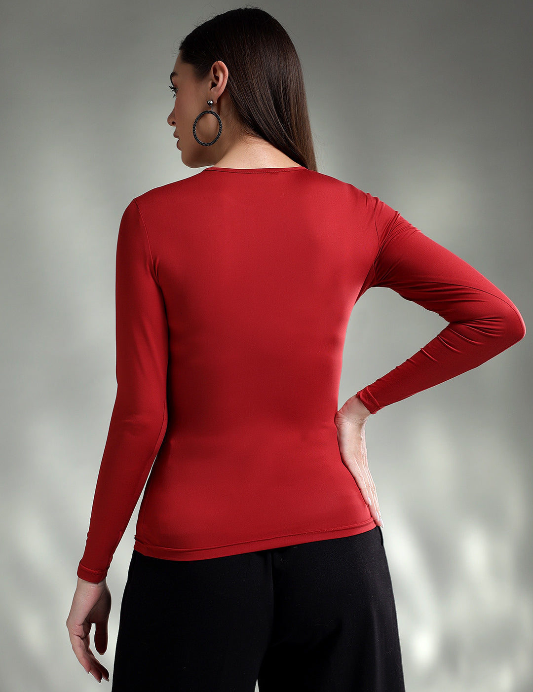 KOTTY Casual Solid Women Red Top 