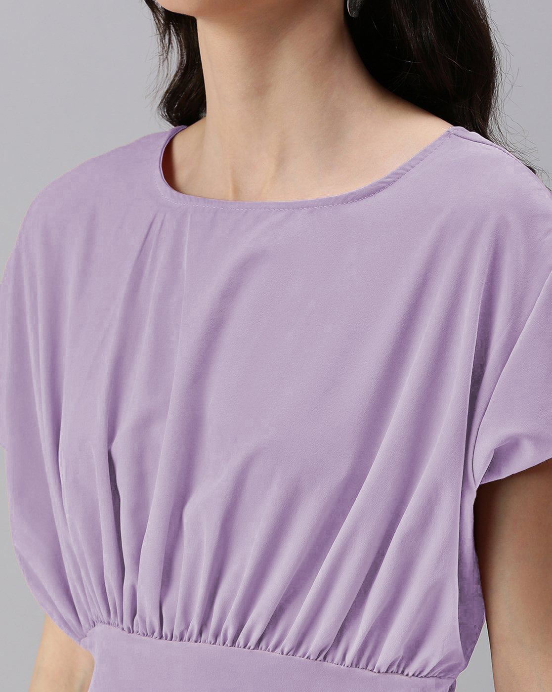 KOTTY Casual Solid Women Purple Top 