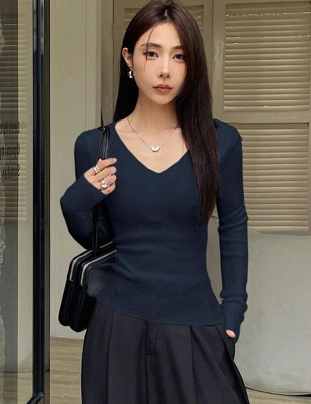 KOTTY Casual Solid Women Blue Top 