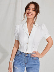 KOTTY Casual Solid Women White Top 