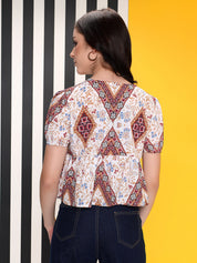 KOTTY Casual Printed Women Multicolor Top 