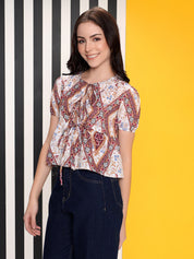 KOTTY Casual Printed Women Multicolor Top 
