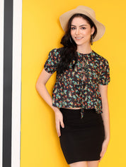 KOTTY Casual Printed Women Multicolor Top 