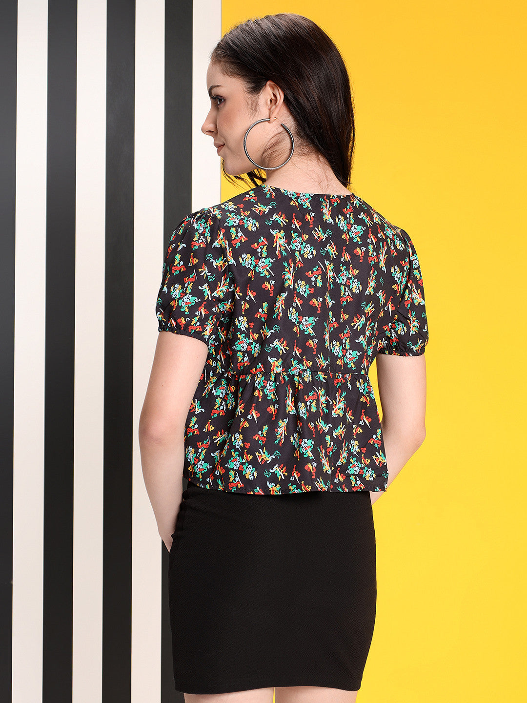 KOTTY Casual Printed Women Multicolor Top 